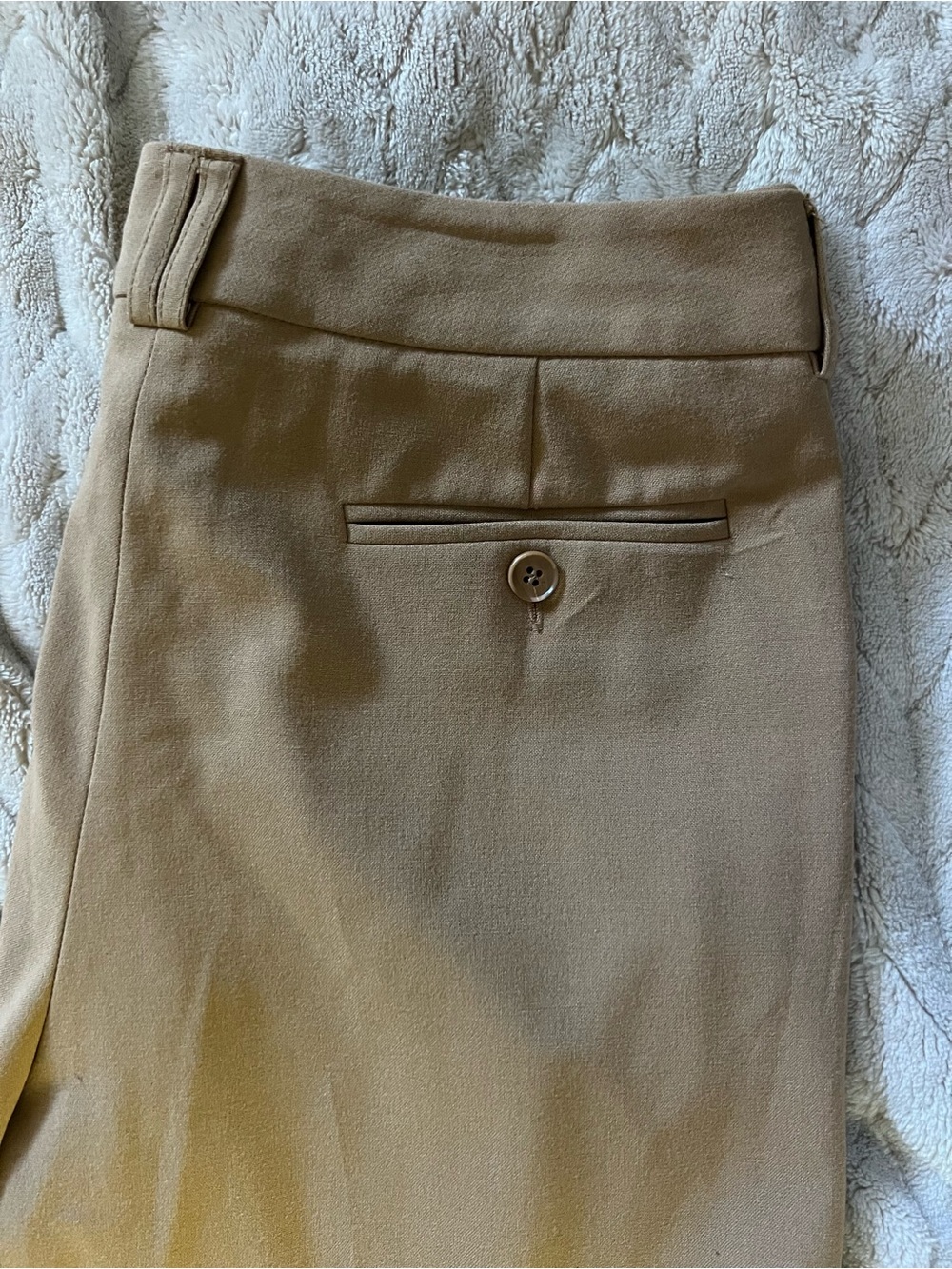 Casual Corner Women’s Tailored Khaki Dress Pants - Classic Flat Front Tapered